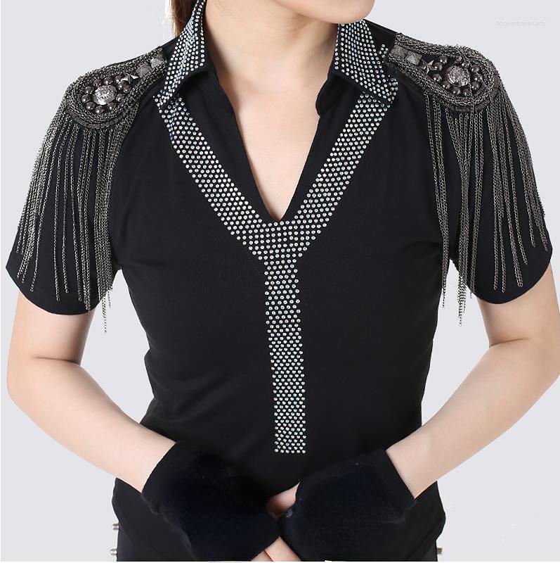 Women's T Shirts Autumn V Neck Epaulet Cotton T-shirts Women Tassels Pullovers Lady Slim Body Strechy Tops
Women's T Shirts Autumn V Neck Epaulet Cotton T-shirts Women Tassels Pullovers Lady Slim Body Strechy Tops