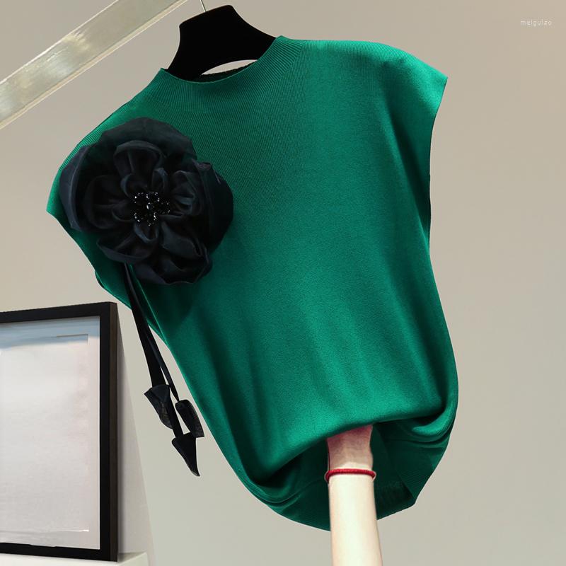 Women' T Shirts Bugilaku Flower Appliques Temperament Tshirts Women Simple All-match Knitted High Quality Fashion Summer Ladies Tops, Black
Women' T Shirts Bugilaku Flower Appliques Temperament Tshirts Women Simple All-match Knitted High Quality Fashion Summer Ladies Tops, Black
