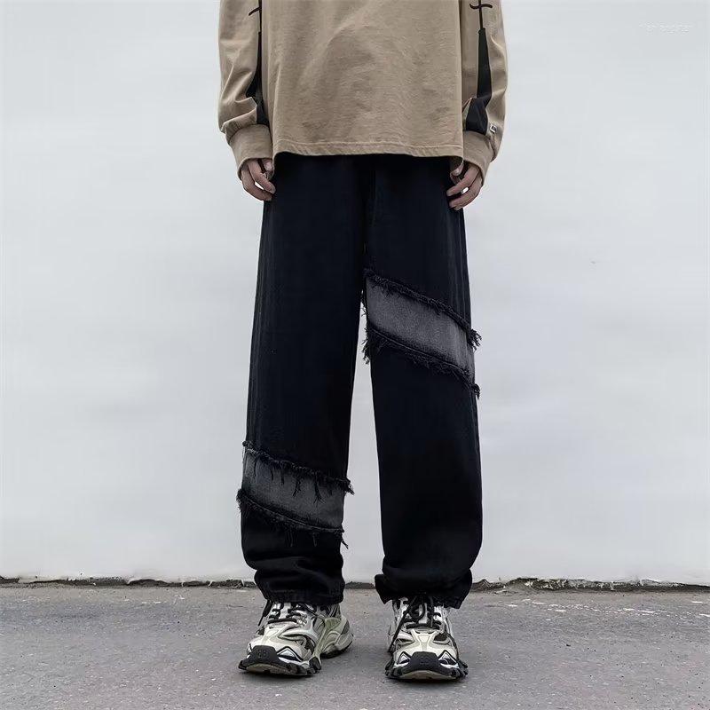 Men' Jeans 2023 Dark Streetwear Patchwork Black Hip Hop Men Baggy Wide Pants Y2K Clothes Straight Loose Long Trousers Vetement Homme
Men' Jeans 2023 Dark Streetwear Patchwork Black Hip Hop Men Baggy Wide Pants Y2K Clothes Straight Loose Long Trousers Vetement Homme