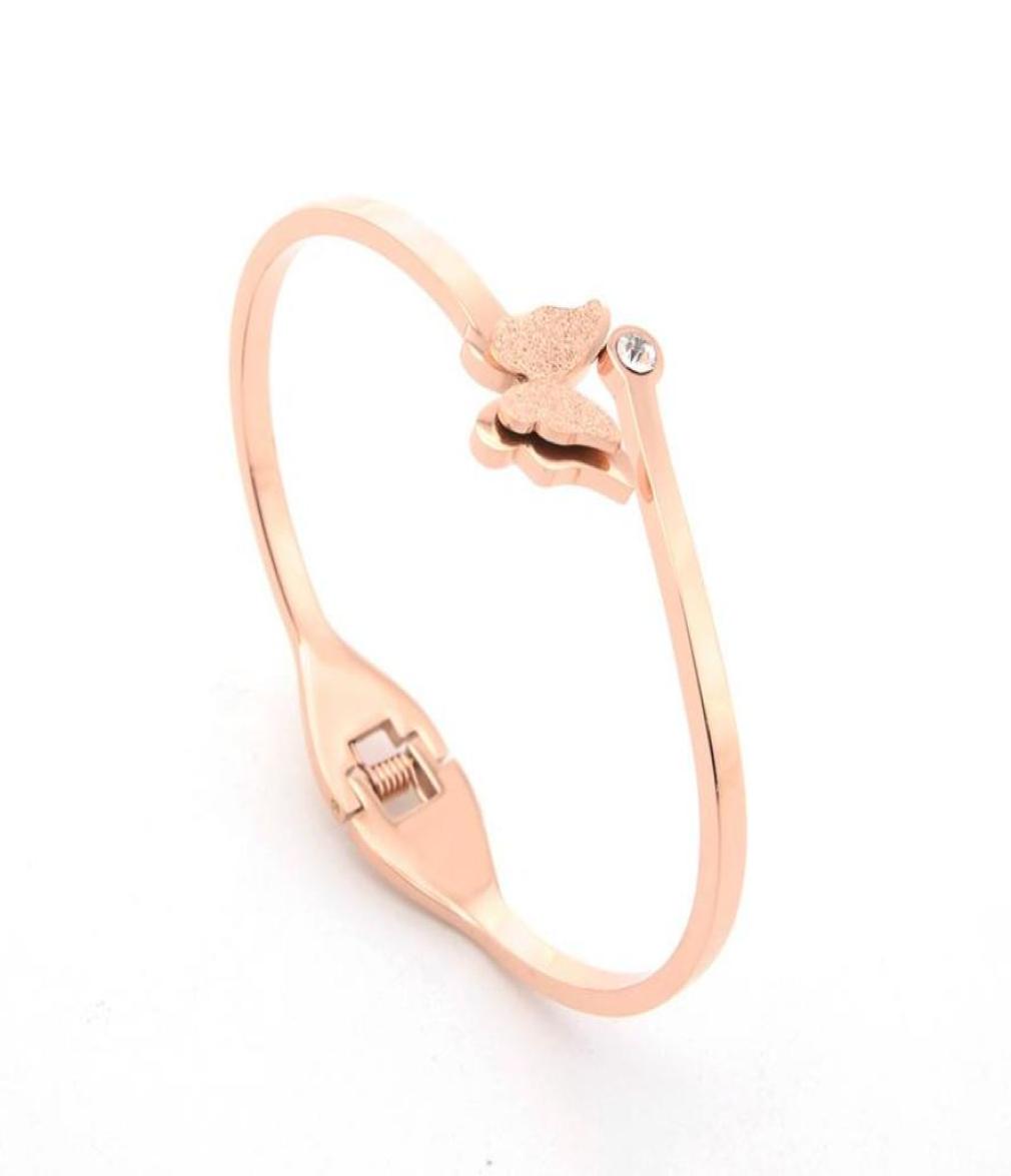Bangle Rose Gold Bracelet Titanium Steel SandPressed Butterfly 2021 Bracelets For Women9085041 
Bangle Rose Gold Bracelet Titanium Steel SandPressed Butterfly 2021 Bracelets For Women9085041