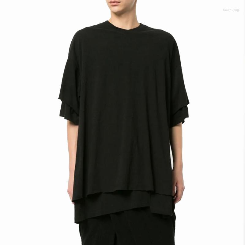 Men' T Shirts Men Oversize Short Sleeve Double Layer Design Loose Casual Black Shirt Male Streetwear Hip Hop Punk Gothic Tshirt Tees
Men' T Shirts Men Oversize Short Sleeve Double Layer Design Loose Casual Black Shirt Male Streetwear Hip Hop Punk Gothic Tshirt Tees