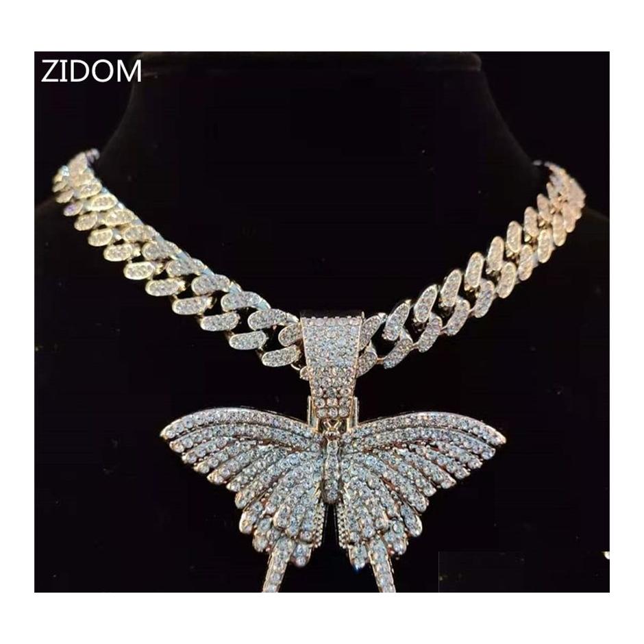 Pendant Necklaces Men Women Hip Hop Butterfly Necklace With 1M Miami Cuban Chain Iced Out Bling Hiphop Fashion Charm Jewelry 220214 Dhybk
Pendant Necklaces Men Women Hip Hop Butterfly Necklace With 1M Miami Cuban Chain Iced Out Bling Hiphop Fashion Charm Jewelry 220214 Dhybk