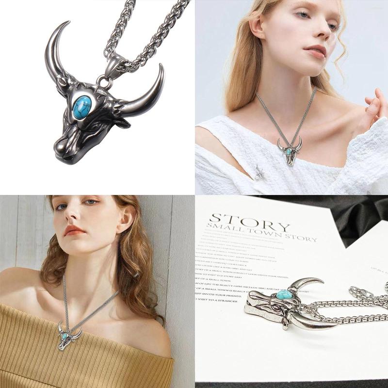 Chains Laye Necklace Necklaces Cow Head Pendant For Women Men Charm Natural Bullfighting Ethnic Jewelry Taurus
Chains Laye Necklace Necklaces Cow Head Pendant For Women Men Charm Natural Bullfighting Ethnic Jewelry Taurus