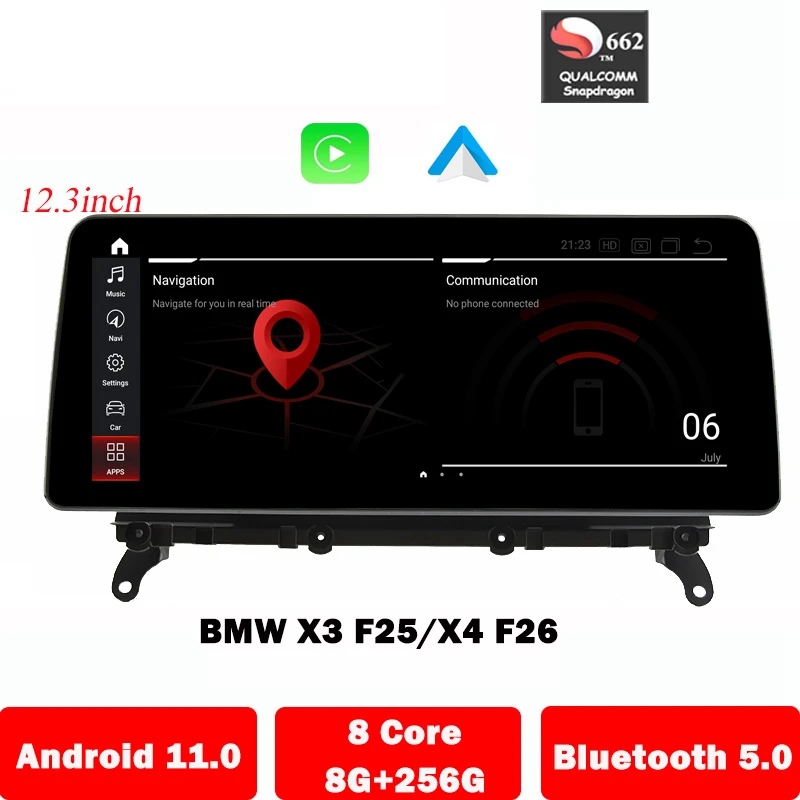 12.3'' Android 11 Car DVD Player For BMW X3 F25 X4 F26 CIC NBT Autoradio Navigation Screen Headunit GPS Stereo Carplay
12.3'' Android 11 Car DVD Player For BMW X3 F25 X4 F26 CIC NBT Autoradio Navigation Screen Headunit GPS Stereo Carplay