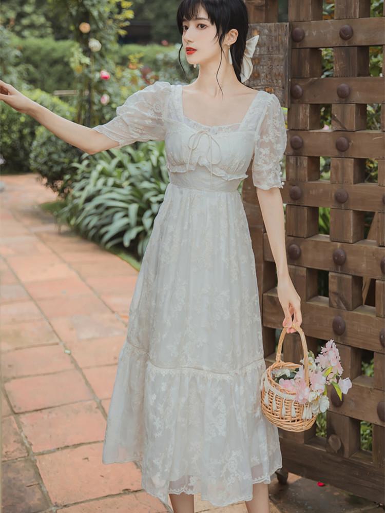 Party Dresses Women Lace Embroidered Square Neck Fashion Retro Dress Summer Robe Femme French Elegant Vestidos, Photo color
Party Dresses Women Lace Embroidered Square Neck Fashion Retro Dress Summer Robe Femme French Elegant Vestidos, Photo color
