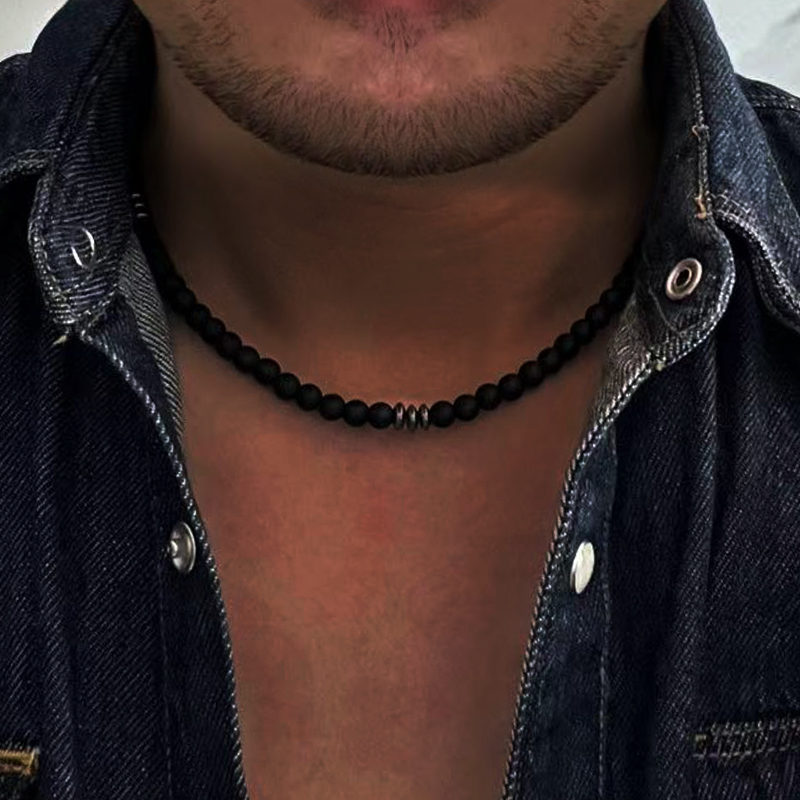 Trendy Simple Black Matte Stone Beads Necklace Men Summer Geometric Surfer Necklace For Men Strand Jewelry Gift For Him
Trendy Simple Black Matte Stone Beads Necklace Men Summer Geometric Surfer Necklace For Men Strand Jewelry Gift For Him