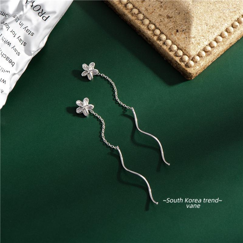 Dangle Earrings 925 Stamp Sterling Silver Flower For Women Temperament Tassel Long Ear Line Earring 2023 Fine Jewelry
Dangle Earrings 925 Stamp Sterling Silver Flower For Women Temperament Tassel Long Ear Line Earring 2023 Fine Jewelry