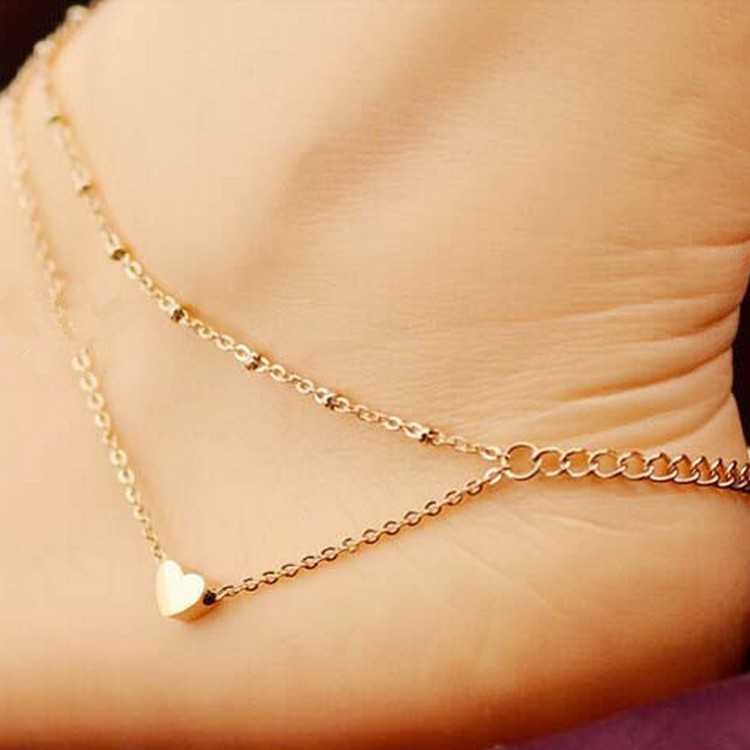 Anklets 2020 New Beach Jewelry Sexy Gold Heart And Ankle Bracelet Double Chain Foot Ankle New Product Launch Distribution Gift AA230512
Anklets 2020 New Beach Jewelry Sexy Gold Heart And Ankle Bracelet Double Chain Foot Ankle New Product Launch Distribution Gift AA230512