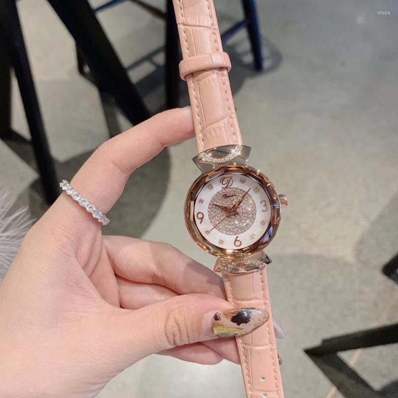 Wristwatches Water Resistant Real Leather Strap Watches For Women Quartz Watch Shinning Crystals Dress Wrist Analog Montre Femme, Pink
Wristwatches Water Resistant Real Leather Strap Watches For Women Quartz Watch Shinning Crystals Dress Wrist Analog Montre Femme, Pink