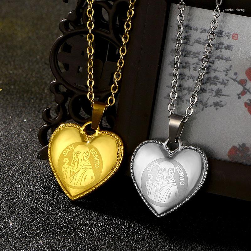 Pendant Necklaces San Benito Medal Necklace Stainless Steel Gold Color St. Benedict Religious Catholic Pendants For Men Women Jewelry
Pendant Necklaces San Benito Medal Necklace Stainless Steel Gold Color St. Benedict Religious Catholic Pendants For Men Women Jewelry