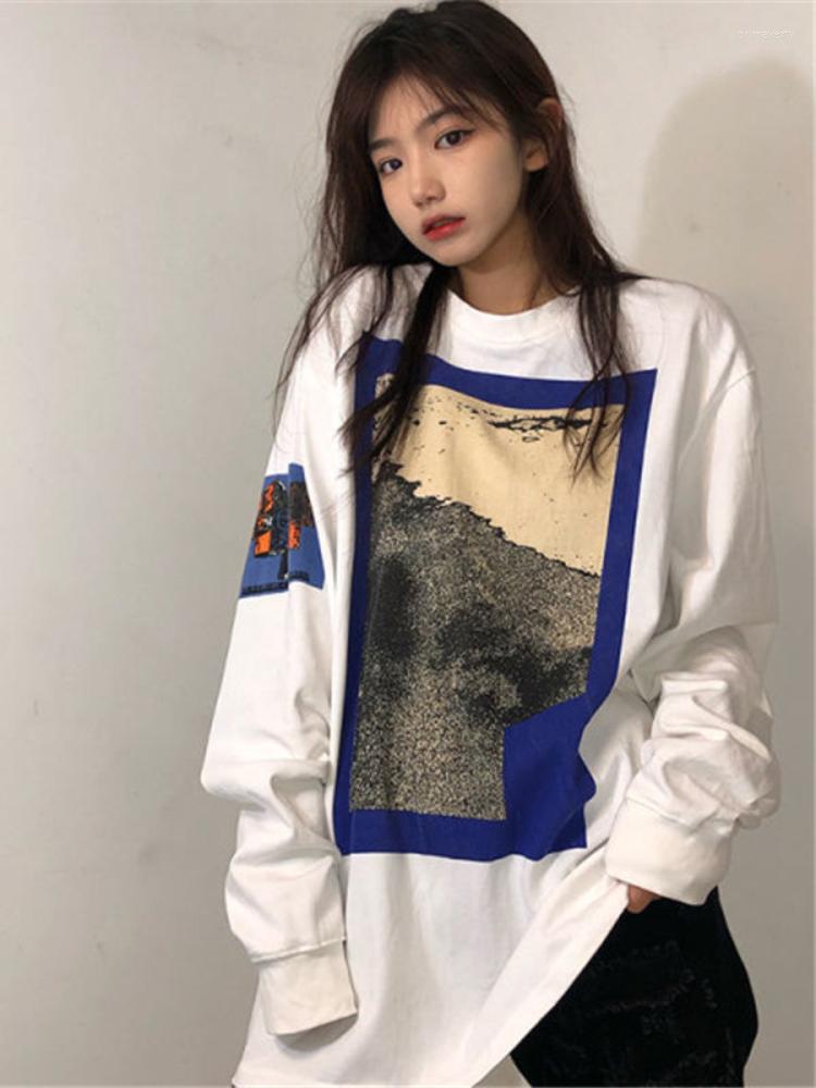 Women's T Shirts Nicmeix Cotton Long-sleeved T-shirt Female Tops Korean Original Vintage Print Tees Spring Autumn Oversize Bf Graphic, White
Women's T Shirts Nicmeix Cotton Long-sleeved T-shirt Female Tops Korean Original Vintage Print Tees Spring Autumn Oversize Bf Graphic, White
