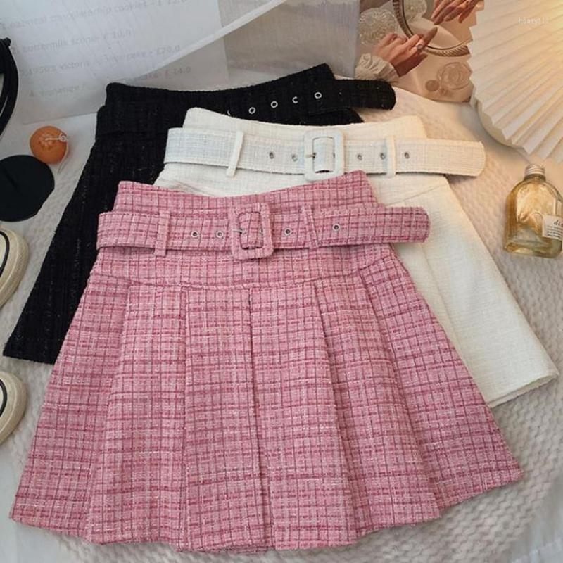 Skirts Small Fragrant Tweed Short For Women Autumn Winter High Waist Pleated Anti Slip A-line, White
Skirts Small Fragrant Tweed Short For Women Autumn Winter High Waist Pleated Anti Slip A-line, White