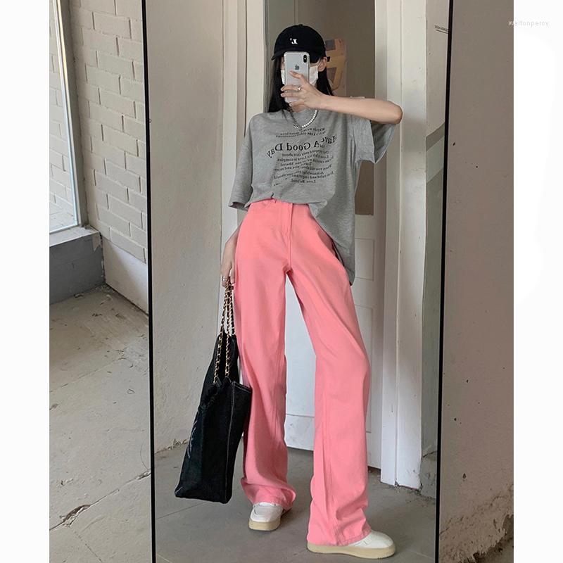 Women's Jeans Heard Future Korean Style Women's Solid Color Adjustable Waist Loose Straight Wide Leg Denim Pants High Waisted Casual, Pink
Women's Jeans Heard Future Korean Style Women's Solid Color Adjustable Waist Loose Straight Wide Leg Denim Pants High Waisted Casual, Pink