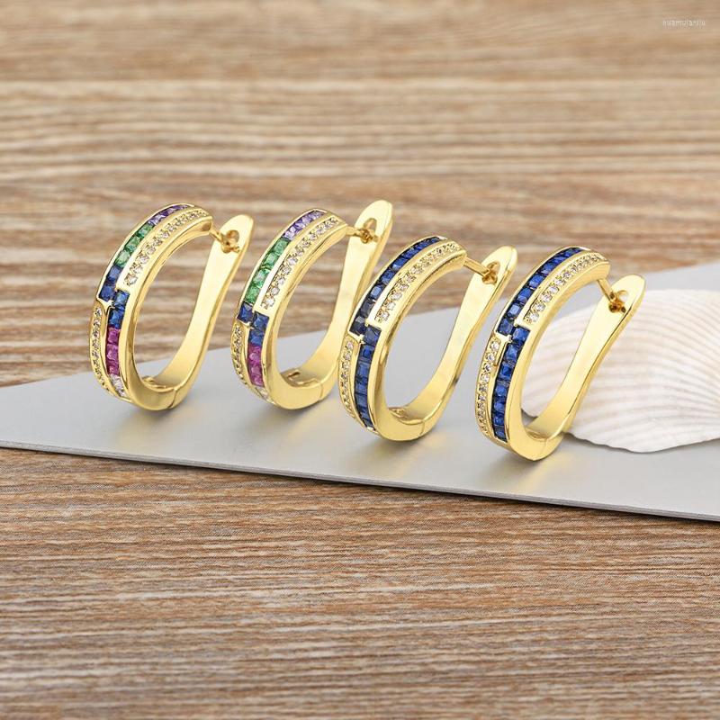 Hoop Earrings AIBEF Light Luxury Gold Plated 6 Colors Rhinestone Filled Dangle Women Copper Zircon Daily Wear Jewelry Charm Gift
Hoop Earrings AIBEF Light Luxury Gold Plated 6 Colors Rhinestone Filled Dangle Women Copper Zircon Daily Wear Jewelry Charm Gift