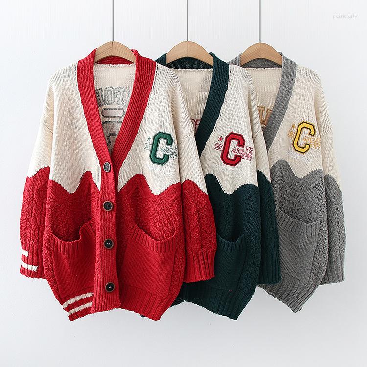 Women's Knits High Quality 2023 Women Oversized Cardigans V Neck Embroidery Casual Patchwork Loose Jumpers Thick Warm Spring Knit Jacket, Dark grey
Women's Knits High Quality 2023 Women Oversized Cardigans V Neck Embroidery Casual Patchwork Loose Jumpers Thick Warm Spring Knit Jacket, Dark grey