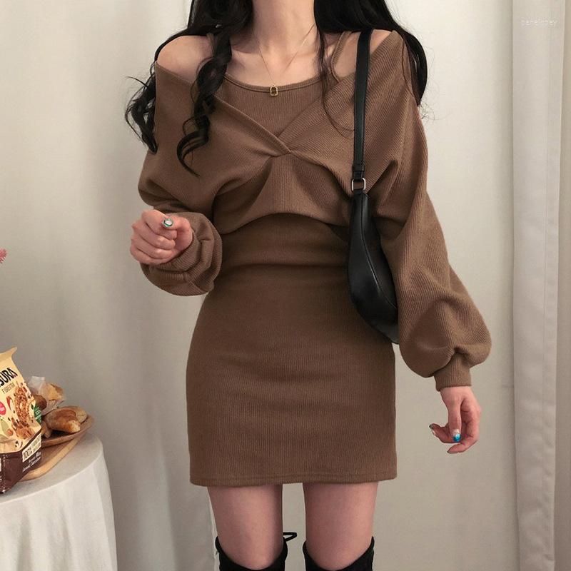 Casual Dresses European Style Mini Bodycon Dress 2 Piece Sets Female Vestido Spring Summer Sexy, Brown
Casual Dresses European Style Mini Bodycon Dress 2 Piece Sets Female Vestido Spring Summer Sexy, Brown
