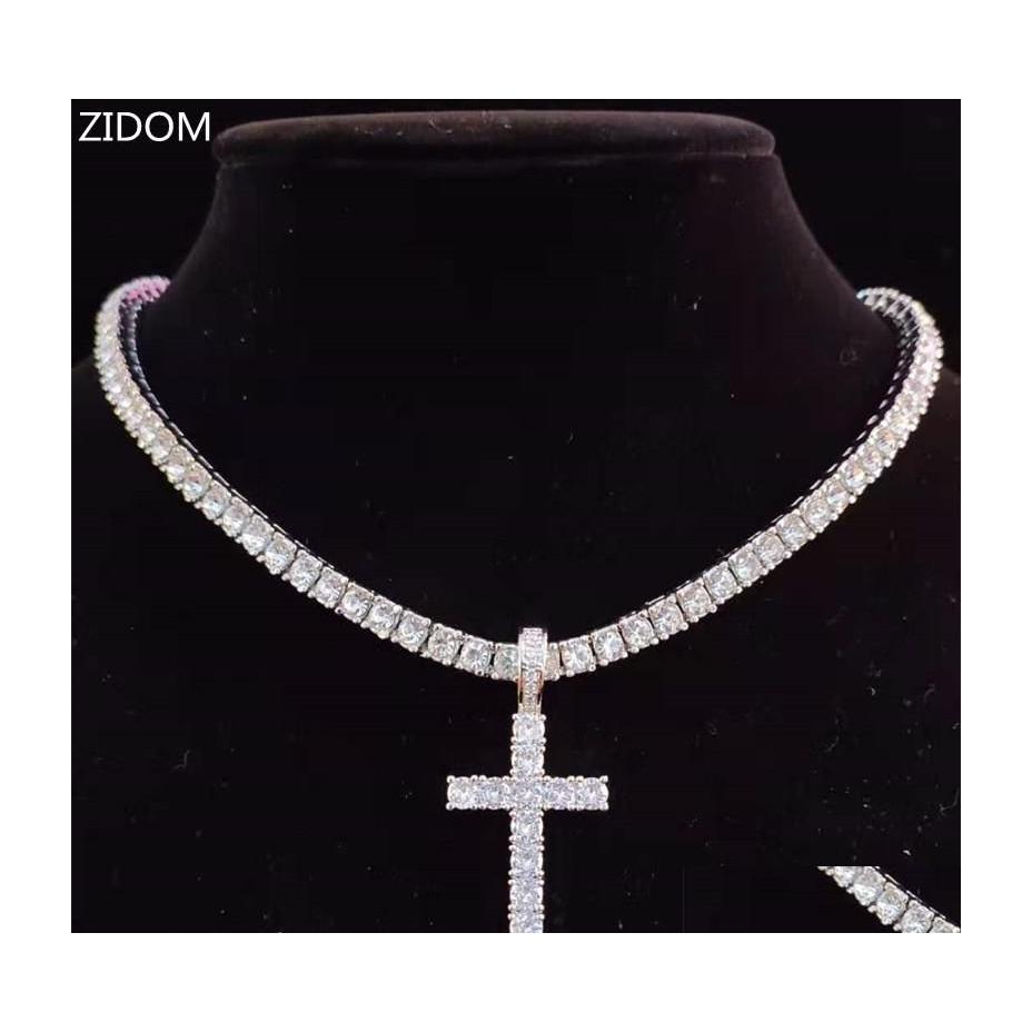 Pendant Necklaces Men Women Hip Hop Cross Necklace With 4Mm Zircon Tennis Chain Iced Out Bling Hiphop Jewelry Fashion Gift Drop Deli Dhr5H
Pendant Necklaces Men Women Hip Hop Cross Necklace With 4Mm Zircon Tennis Chain Iced Out Bling Hiphop Jewelry Fashion Gift Drop Deli Dhr5H