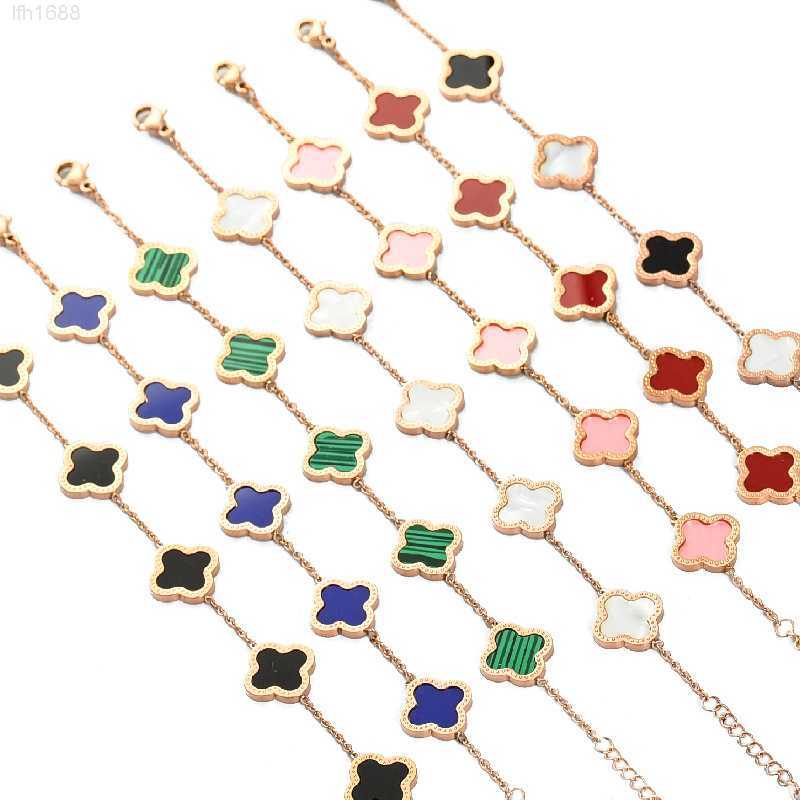 Classic Design 18k Gold Pvd Plating Stainless Steel Four Leaf Clover Flower Bracelet Women Sl-26
Classic Design 18k Gold Pvd Plating Stainless Steel Four Leaf Clover Flower Bracelet Women Sl-26