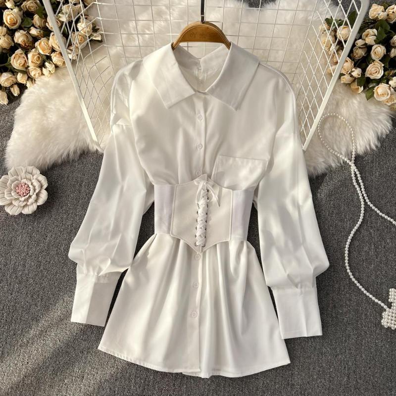 Casual Dresses Vintage Elegant For Women Almighty Long Sleeve Single Breasted Solid Colours Femme Vestidos A-line Skinny Woman Dress, Black
Casual Dresses Vintage Elegant For Women Almighty Long Sleeve Single Breasted Solid Colours Femme Vestidos A-line Skinny Woman Dress, Black