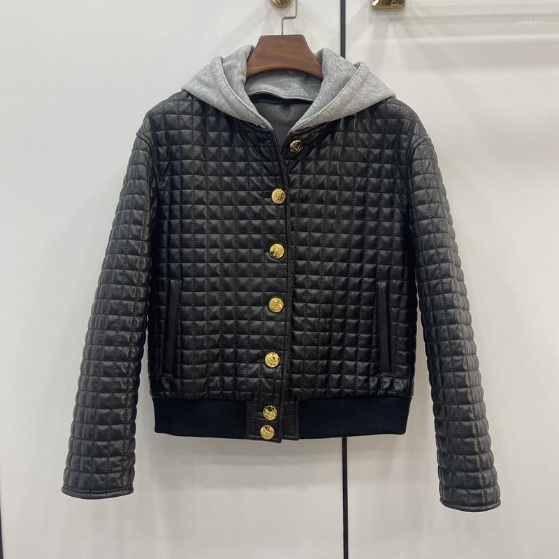 Women' Leather Natural Women Lambskin Bomber Biker Jacket Long Sleeves Sheepskin Coat H810, Black
Women' Leather Natural Women Lambskin Bomber Biker Jacket Long Sleeves Sheepskin Coat H810, Black