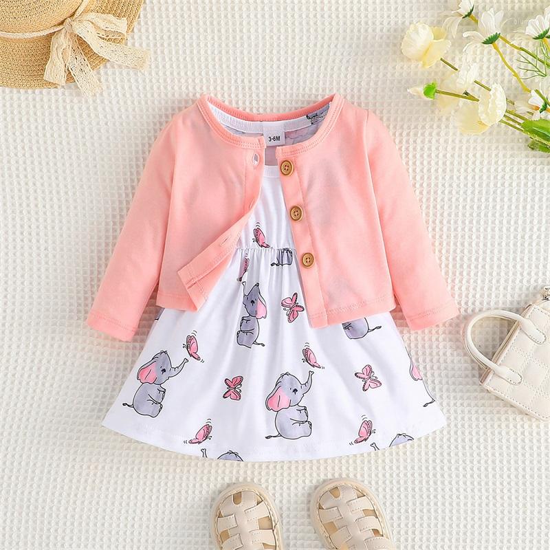 Girl Dresses Baby'S Long-Sleeved Coat Vest Skirt Two-Piece Set Of 2023 Cartoon Elephant Suit For Spring And Summer, Pink
Girl Dresses Baby'S Long-Sleeved Coat Vest Skirt Two-Piece Set Of 2023 Cartoon Elephant Suit For Spring And Summer, Pink