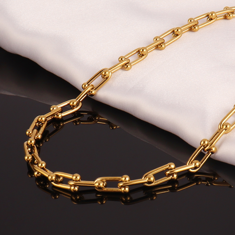 316L Stainless Steel Necklaces For Women Necklace Gold Color Thick Clavicle Chain Choker Necklace Collar Party Boho Jewelry Gift
316L Stainless Steel Necklaces For Women Necklace Gold Color Thick Clavicle Chain Choker Necklace Collar Party Boho Jewelry Gift