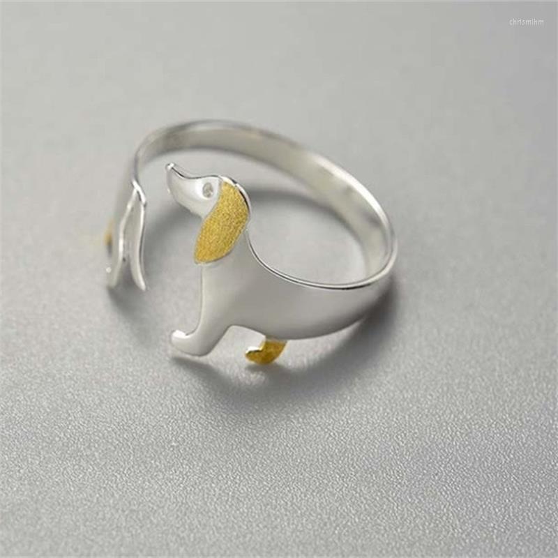 Cluster Rings 925 Sterling Silver Copper Cute Dachshund Ladies Adjustable Ring Original Design Fashion Couple Dating Birthday Jewelry Gift
Cluster Rings 925 Sterling Silver Copper Cute Dachshund Ladies Adjustable Ring Original Design Fashion Couple Dating Birthday Jewelry Gift