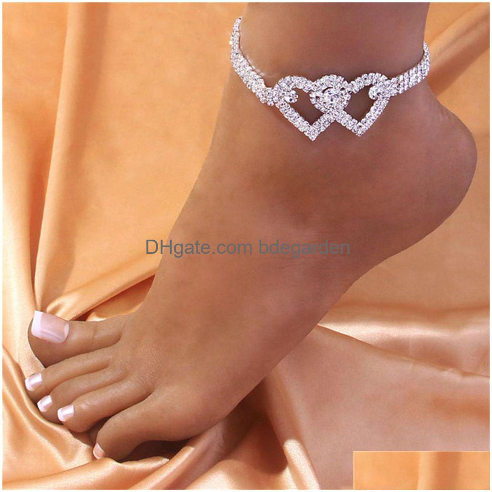 Anklets Ins Fashion Sier Color Double Heart Anklet For Women Bling Hollow Out Love Foot Ankle Leg Bracelet Chain Jewelry 230426 Drop Dhmmd
Anklets Ins Fashion Sier Color Double Heart Anklet For Women Bling Hollow Out Love Foot Ankle Leg Bracelet Chain Jewelry 230426 Drop Dhmmd