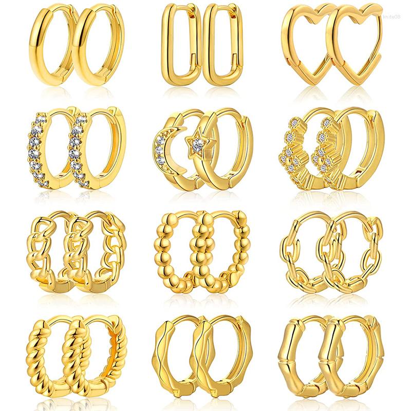 Hoop Earrings Huggie For Women Girls Cubic Zirconia Small Gold Color Cartilage Hoops Multiple Piercing
Hoop Earrings Huggie For Women Girls Cubic Zirconia Small Gold Color Cartilage Hoops Multiple Piercing
