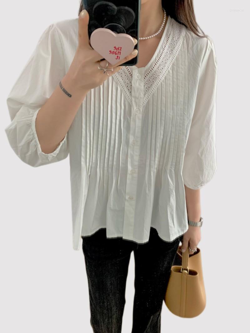 Women's Blouses Elegant Cotton V Neck Casual Blouse Top Women Half Sleeve 2023 Spring Summer Female Loose Soft Basic Button Shirt Beige, Black
Women's Blouses Elegant Cotton V Neck Casual Blouse Top Women Half Sleeve 2023 Spring Summer Female Loose Soft Basic Button Shirt Beige, Black