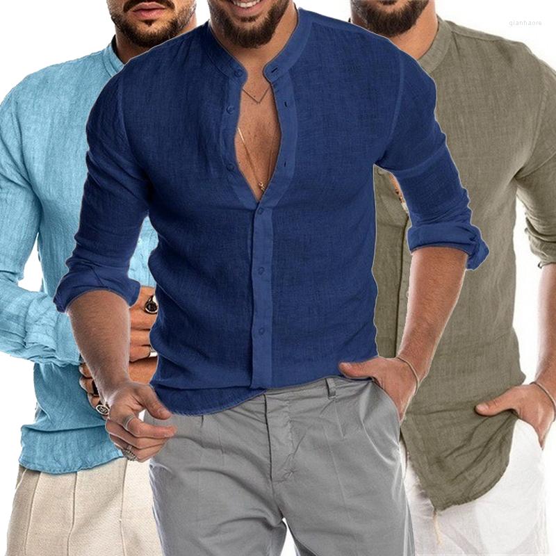 Men's Casual Shirts Men's Solid Color Fitness Linen Slim Fit Long Sleeve Stand Collar Cardigan Loose Mens Beach Shirt, Yy149-1
Men's Casual Shirts Men's Solid Color Fitness Linen Slim Fit Long Sleeve Stand Collar Cardigan Loose Mens Beach Shirt, Yy149-1
