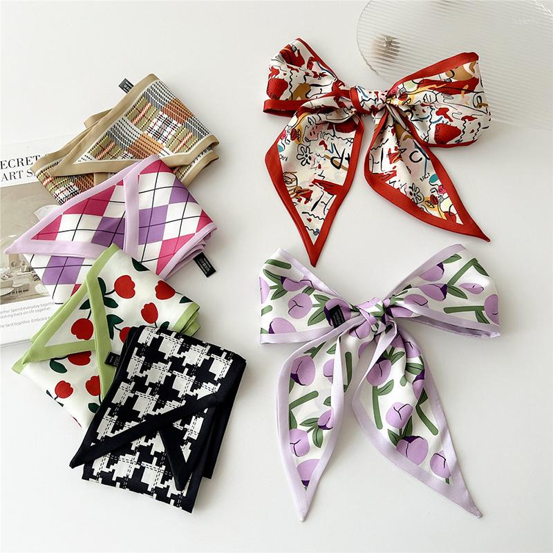 Scarves Soft Print Silk Long Scarf Women Luxury Hairband Narrow Small Neckerchief Summer Headband Ribbons Female Plaid
Scarves Soft Print Silk Long Scarf Women Luxury Hairband Narrow Small Neckerchief Summer Headband Ribbons Female Plaid
