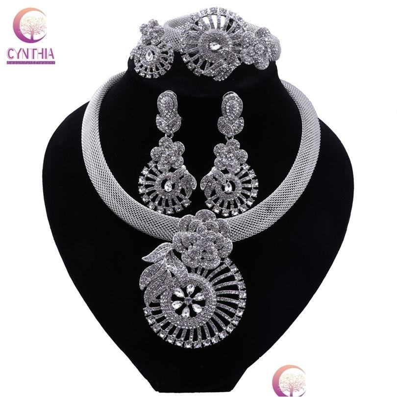 Other Jewelry Sets Cynthia Women Sier Plated Necklace Crystal Earrings Ring Classic Flower Set For Bride 220808 Drop Delivery Dhgt3
Other Jewelry Sets Cynthia Women Sier Plated Necklace Crystal Earrings Ring Classic Flower Set For Bride 220808 Drop Delivery Dhgt3