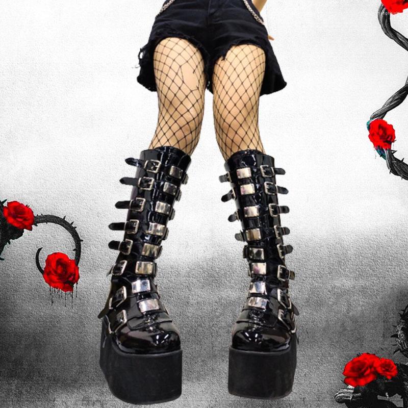 Boots Plus Size 50 Platform Gothic Style Cool Punk Motorcycles Knee High For Women Metal Chunky Flatform Heeled Zip Shoes, Blackpatent
Boots Plus Size 50 Platform Gothic Style Cool Punk Motorcycles Knee High For Women Metal Chunky Flatform Heeled Zip Shoes, Blackpatent