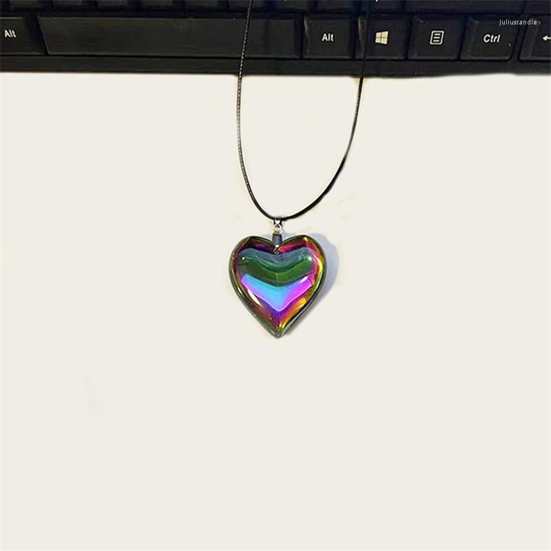 Pendant Necklaces Colorful Heart-Shaped Crystal Necklace For Women Ladies Wax Line Chain Jewelry Romantic Valentine's Gift
Pendant Necklaces Colorful Heart-Shaped Crystal Necklace For Women Ladies Wax Line Chain Jewelry Romantic Valentine's Gift