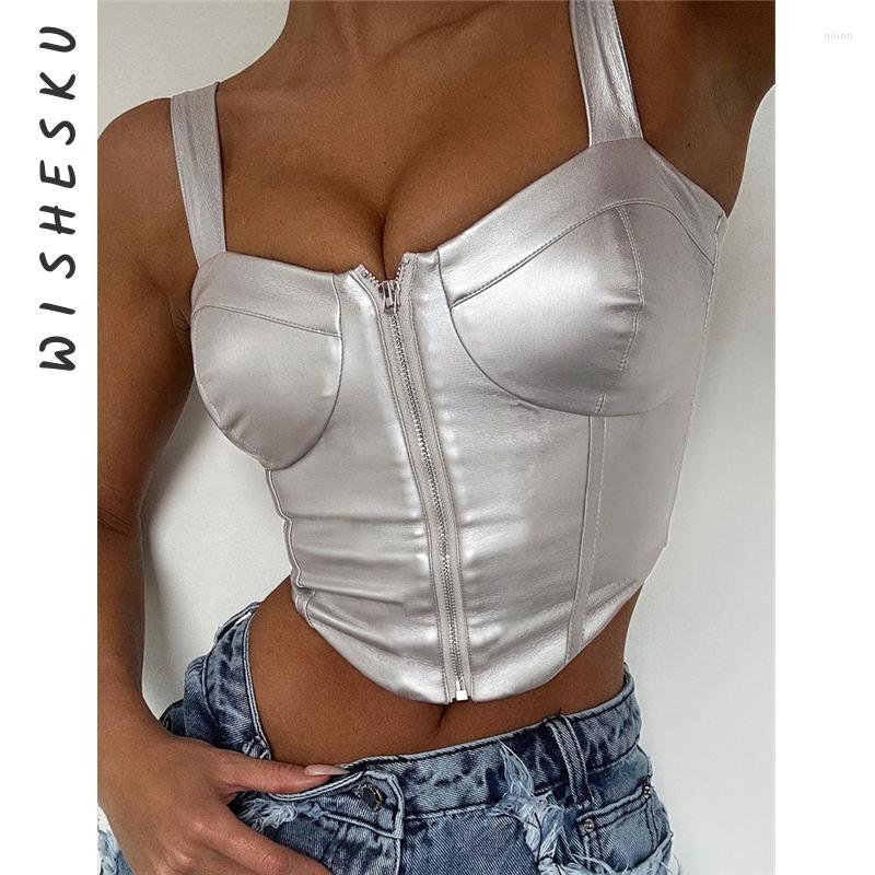 Women' Tanks Fashion Punk Faux Leather Backless Crop Tops Womens Metallic Silvery Stretch Tees Zipper Slim Soft Tank 2023 Summer, Black
Women' Tanks Fashion Punk Faux Leather Backless Crop Tops Womens Metallic Silvery Stretch Tees Zipper Slim Soft Tank 2023 Summer, Black