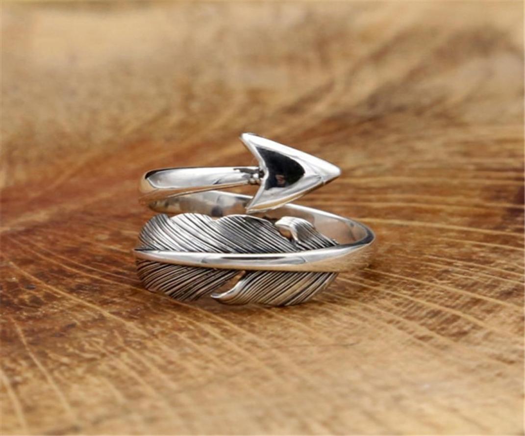 925 Sterling Silver Adjustable Band Ring Crooked Feather and Arrow Simple Antique Vintage Handmade Designer Luxury jewelry accesso3343905
925 Sterling Silver Adjustable Band Ring Crooked Feather and Arrow Simple Antique Vintage Handmade Designer Luxury jewelry accesso3343905