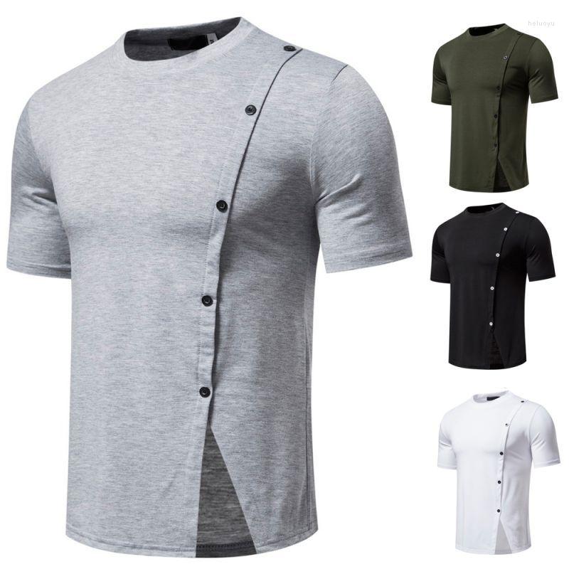 Men's T Shirts Summer 2023 Men's Casual Short Sleeve T-Shirt Button Trim Hem Split Round Neck Men, Army green
Men's T Shirts Summer 2023 Men's Casual Short Sleeve T-Shirt Button Trim Hem Split Round Neck Men, Army green