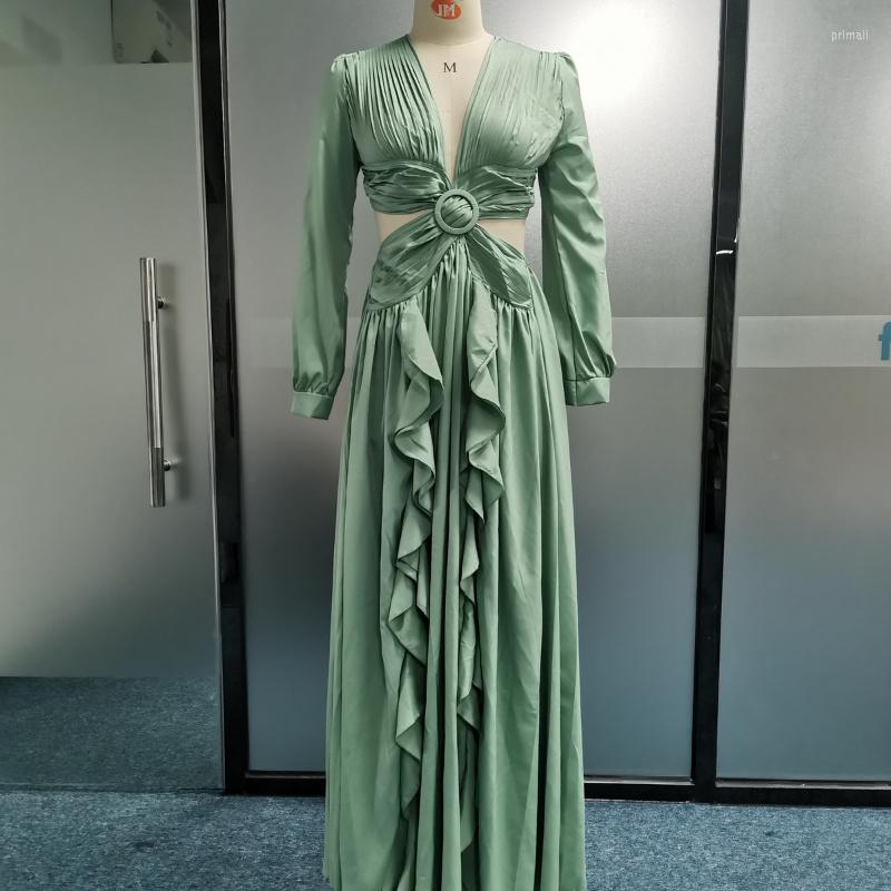 Casual Dresses 2023 Woman Dress High Waist V-neck Women's Pleated Solid Color Ruffled For Women, Green
Casual Dresses 2023 Woman Dress High Waist V-neck Women's Pleated Solid Color Ruffled For Women, Green