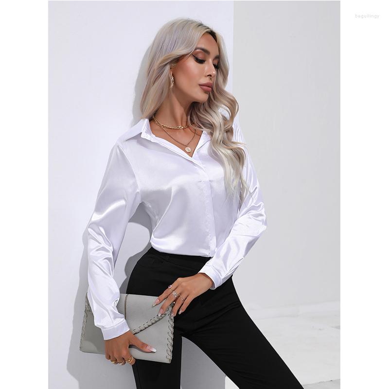 Women' Blouses Satin Shirt Women' Long Sleeve Blouse Spring Summer Casual Streetwear, Champagne
Women' Blouses Satin Shirt Women' Long Sleeve Blouse Spring Summer Casual Streetwear, Champagne