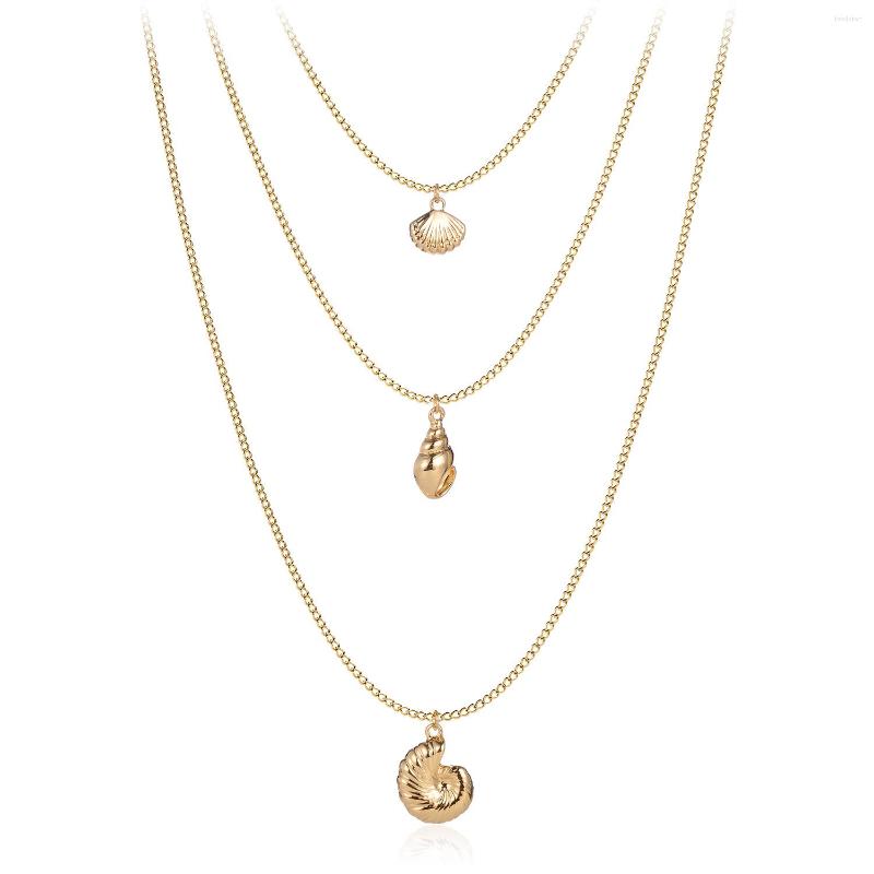 Pendant Necklaces Multilayer Alloy Shell For Women Long Chain Necklace Choker Summer Fashion Jewelry Accesorios Mujer
Pendant Necklaces Multilayer Alloy Shell For Women Long Chain Necklace Choker Summer Fashion Jewelry Accesorios Mujer