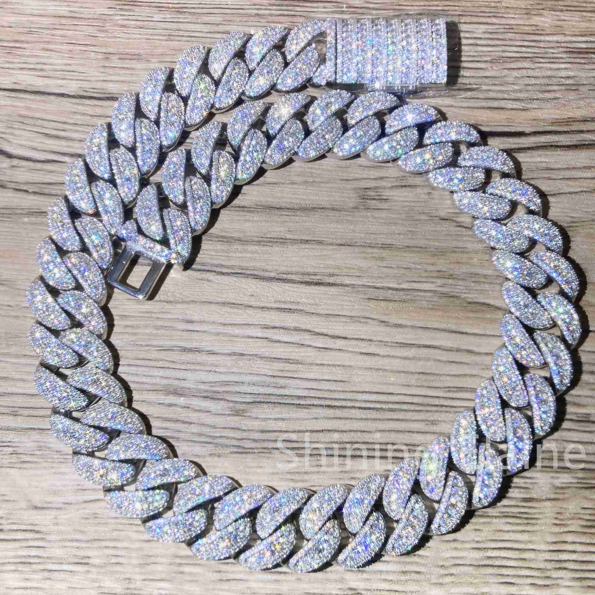 New Arrivals Moissanite Diamond Silver 925 Hip Hop Necklace Jewelry Cuabn Link Chain Jewelry Men Necklace
New Arrivals Moissanite Diamond Silver 925 Hip Hop Necklace Jewelry Cuabn Link Chain Jewelry Men Necklace