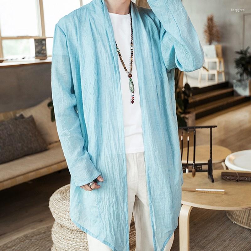 Men's Casual Shirts Mens Chinese Cotton Linen Long Cardigan Cloak Blouse Loose Tops, Green
Men's Casual Shirts Mens Chinese Cotton Linen Long Cardigan Cloak Blouse Loose Tops, Green