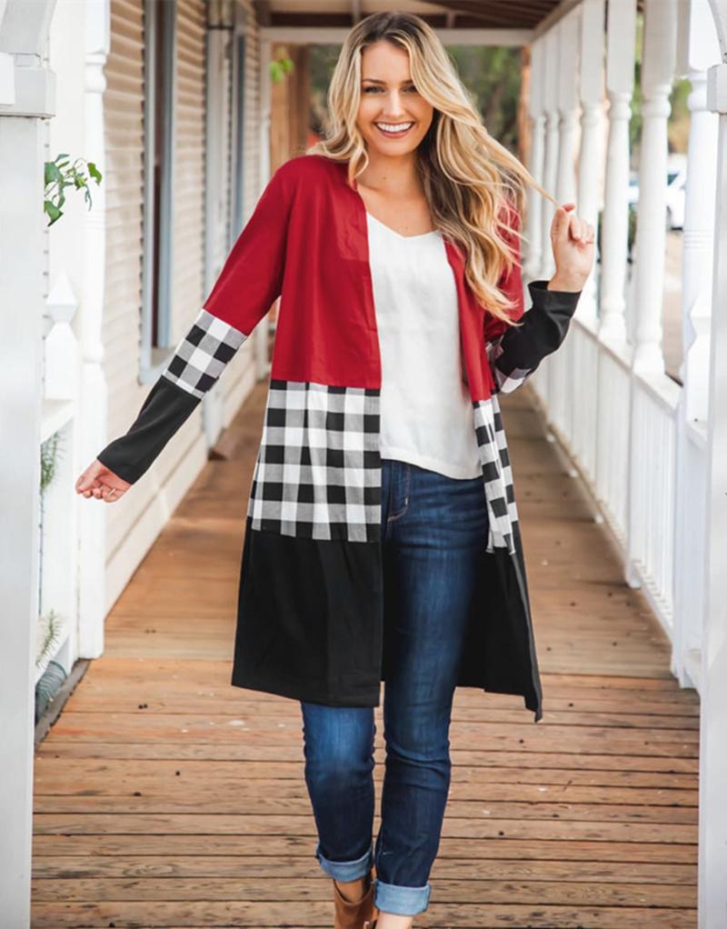 Women's Jackets Female Open Stitch Spring Autumn Long Sleeve Coat Women Woman Jacket Plaid Patchwork JacketWomen's, Black
Women's Jackets Female Open Stitch Spring Autumn Long Sleeve Coat Women Woman Jacket Plaid Patchwork JacketWomen's, Black