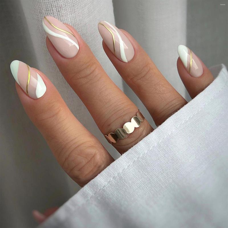 False Nails 24pcs White Stripe French For Girl Short Stiletto Almond Wearable Fake Press On Nail Tips Acrylic Kits, Jelly glue model
False Nails 24pcs White Stripe French For Girl Short Stiletto Almond Wearable Fake Press On Nail Tips Acrylic Kits, Jelly glue model