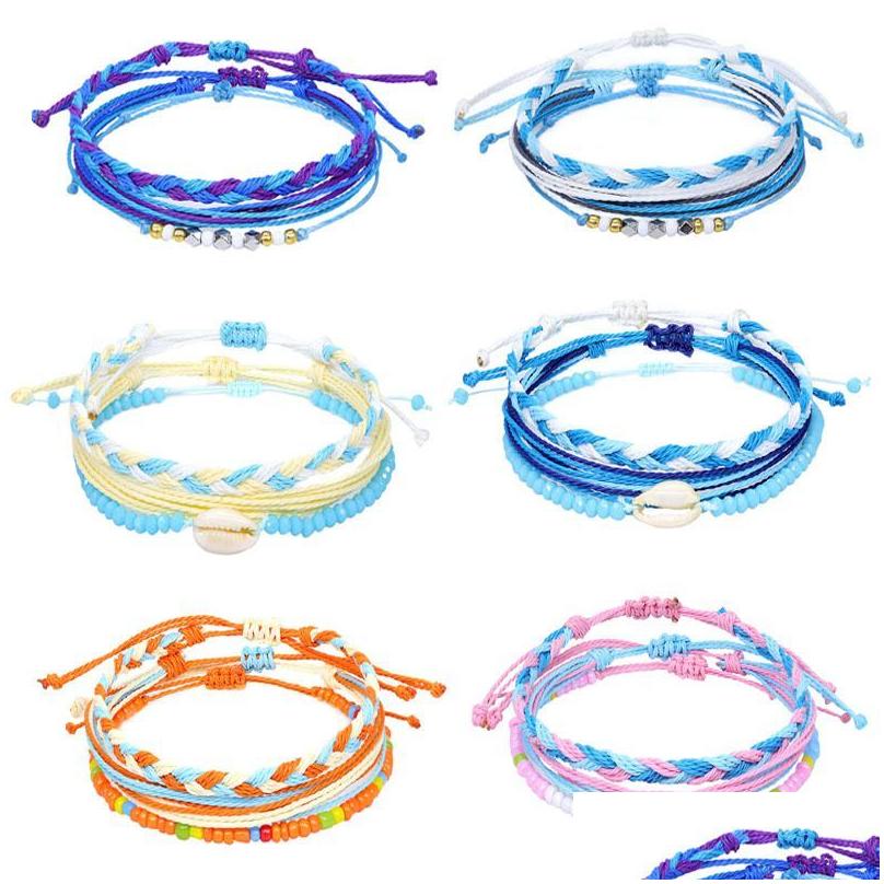 Charm Bracelets Bohemian Waterproof Wax Rope Set For Women Girls Handmade Colorf Woven Beach Shell Jewelry 3Pcs Drop Delivery Dhx3D
Charm Bracelets Bohemian Waterproof Wax Rope Set For Women Girls Handmade Colorf Woven Beach Shell Jewelry 3Pcs Drop Delivery Dhx3D