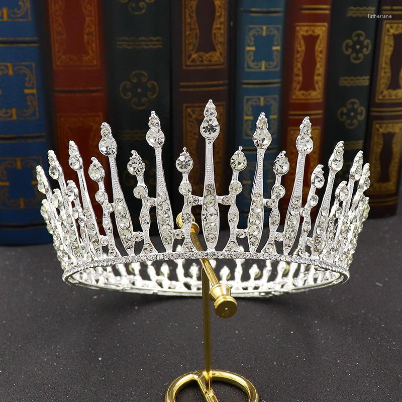 Hair Clips Luxury Baroque Crystal Round Big Bridal Crown Tiara Rhinestone Diadem For Bride Headband Party Pageant Wedding Accessories
Hair Clips Luxury Baroque Crystal Round Big Bridal Crown Tiara Rhinestone Diadem For Bride Headband Party Pageant Wedding Accessories