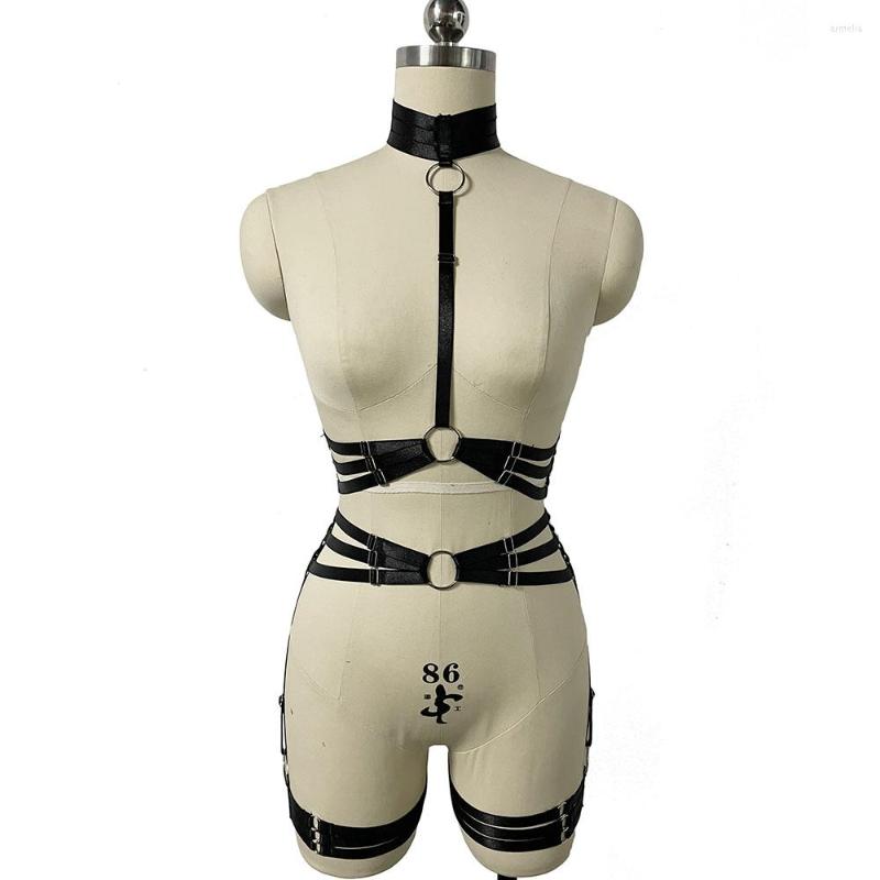 Garters Women Elastic Adjustable Body Harness Garter Set Black Sexy Lingerie Crop Top Cage Bondage Hollow Bra Punk Goth Leg
Garters Women Elastic Adjustable Body Harness Garter Set Black Sexy Lingerie Crop Top Cage Bondage Hollow Bra Punk Goth Leg