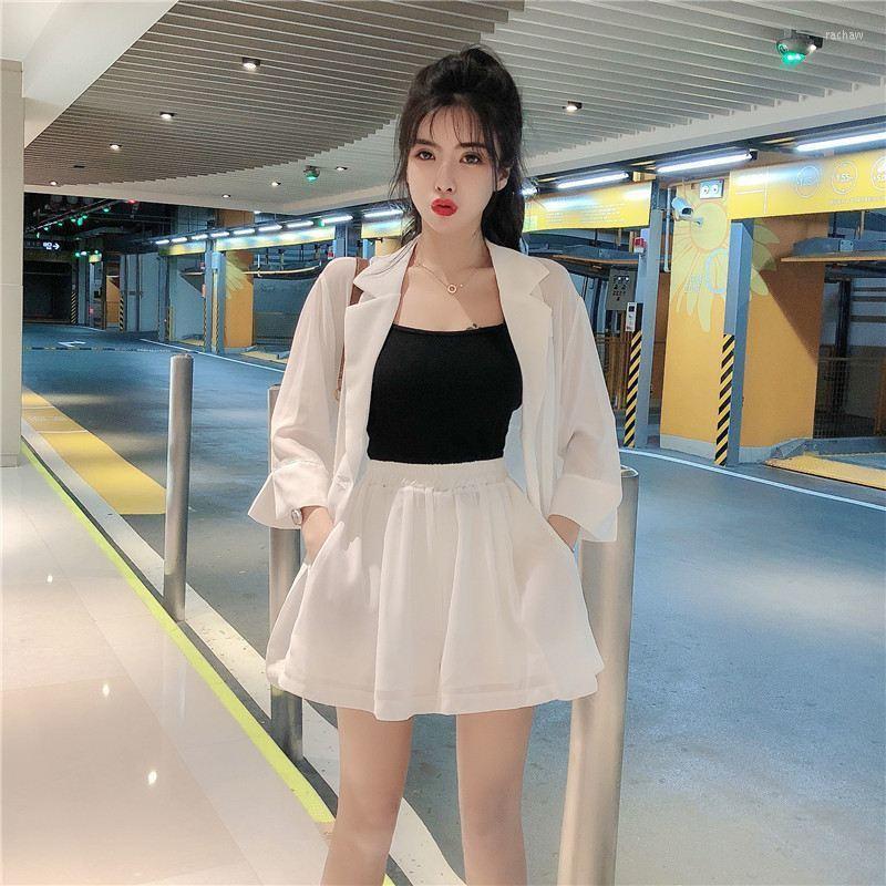 Women's Tracksuits Korean Fashion Style Chiffon Suit Set Women's 2023 Summer Arrival Thin Light Mature Shorts Three Piece, Matcha color set
Women's Tracksuits Korean Fashion Style Chiffon Suit Set Women's 2023 Summer Arrival Thin Light Mature Shorts Three Piece, Matcha color set