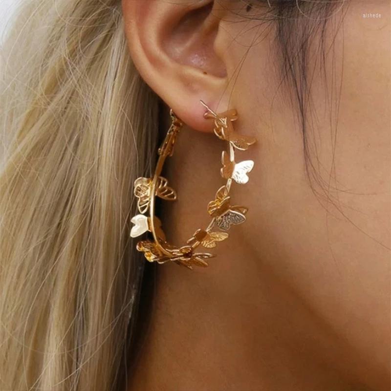 Hoop Earrings Flatfoosie Elegant Butterfly Circle Big For Women Girls Multicolor Alloy Geometric Fashion Jewelry Gift
Hoop Earrings Flatfoosie Elegant Butterfly Circle Big For Women Girls Multicolor Alloy Geometric Fashion Jewelry Gift